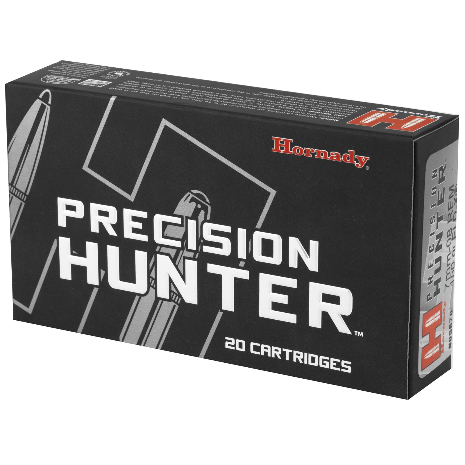 7mm-08  Hornady Precision Hunter 150gr ELDX  7mm-08 - Ammo-img-3